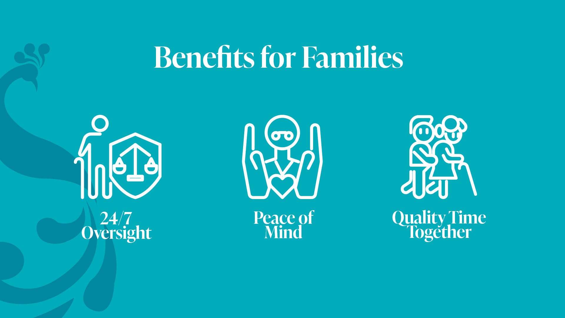 Benefits for Families - The Preserve The benefits for families at The Preserve at Dunedin such as 24/7 oversight, peace of mind, and quality time with loved ones.